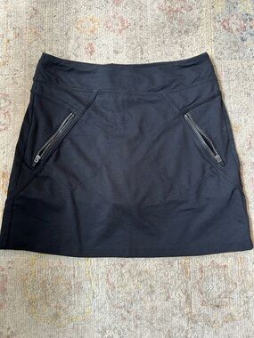 Athleta Black Skort with Zip Pocket Accents